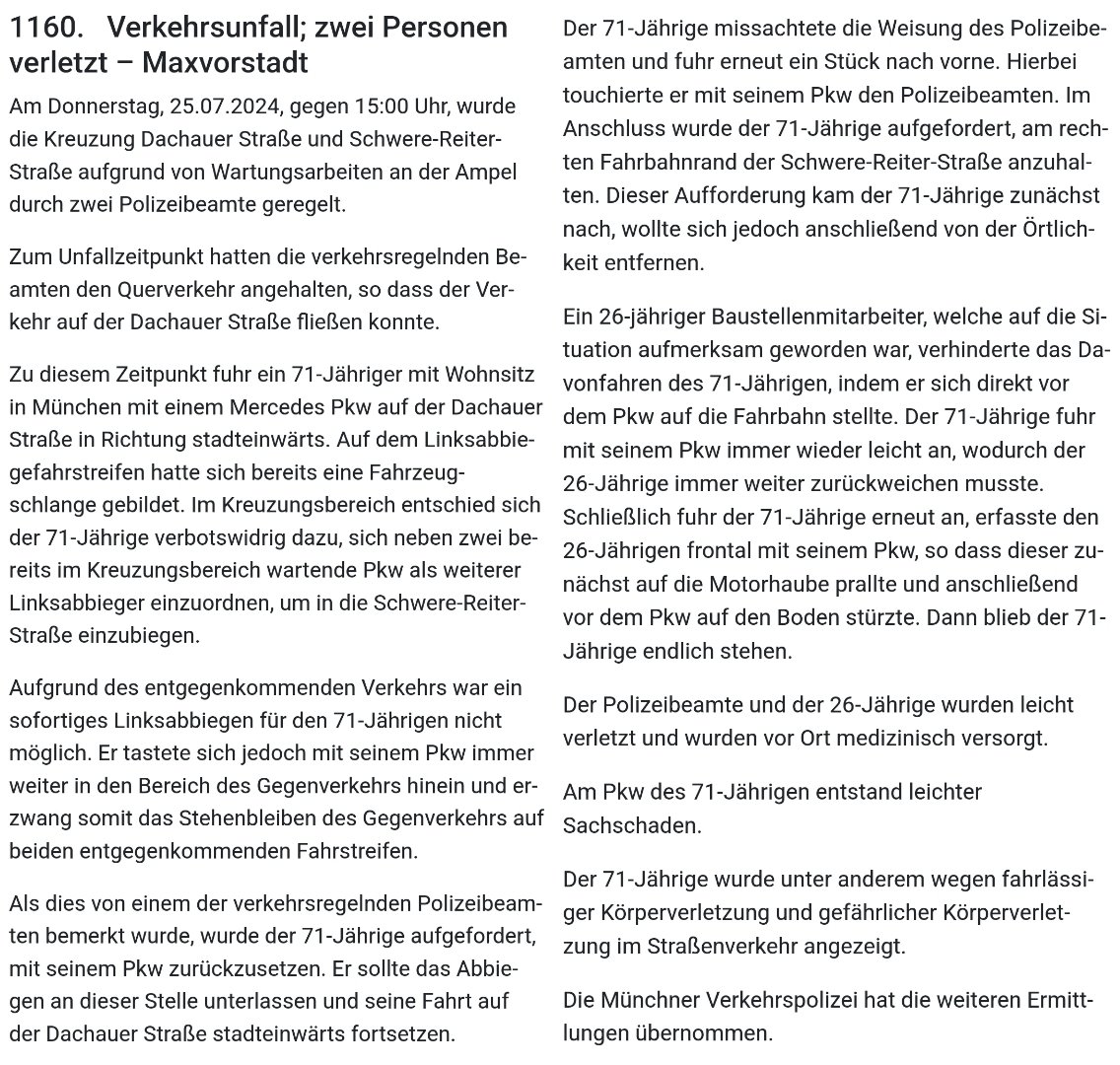 !!!Aber die #Radlrambos!!!
Lt. <a href="/tzmuenchen/">tz</a> <a href="/Abendzeitung/">Abendzeitung</a>  VIEL schlimmer, als #Autofahrende, die weder das Anhaltezeichen von verkehrsregelnsen #Polizeibeamten d. <a href="/PolizeiMuenchen/">Polizei München</a> respektieren, noch die Gesundheit anderer Menschen.
Ein billiges #Schmierblatt wie die #Blöd, dass