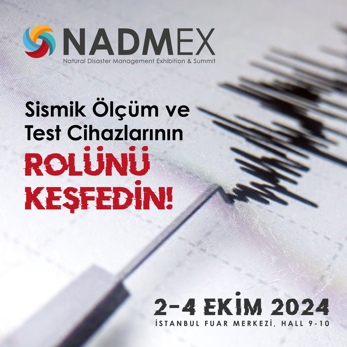 🌍 Sismik Ölçüm ve Test Cihazlarının Rolünü Keşfedin! 

2-4 Ekim'de İstanbul Fuar Merkezi'nde buluşalım.

📅 2-4 Ekim 2024
 📍 IFM

🎫Ücretsiz bilet: onlinebilet.tgexpo.com/tr/nadmex 

🔗Katılımcı olun: expoheritage.com/heritagemiddle…

#NADMEX2024 #DepremTesti #AfetYönetimi #İstanbul