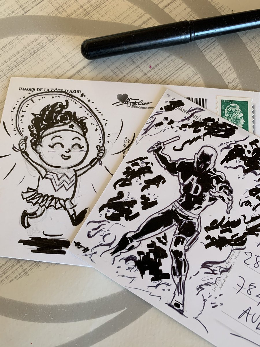 UNDERCOVERCOMI's tweet photo. Je me suis remis aux cartes postales estivales. Cette année pour le moment c’est Wonder Woman et DD ✨
#sketch #wonderwoman #daredevil
#cartepostale https://t.co/fhPVLEfluN