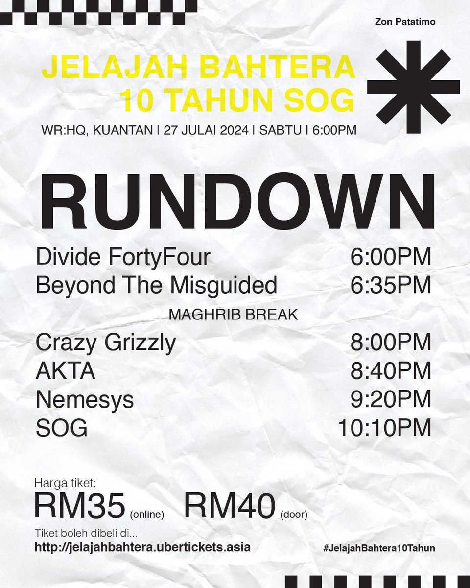 crazy_grizzly's tweet photo. Rodong rodong sekalian, koi datang Kuantan dengan kawan kawan yang lain sempena Jelajah Bahtera 10 tahun @weareSOG . Ada @Divide44Band @BTMMC22 @KamiAkta @thisisnemesys. 

Moh mari ler! https://t.co/e7kvW0Tz8Q
