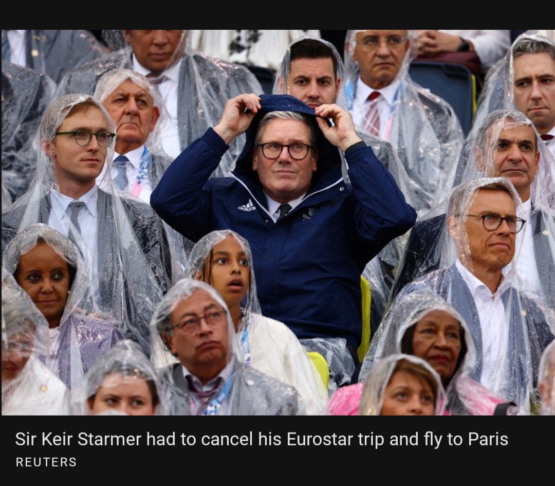 Being the only person in shot to have brought his own cagoule is the most Keir Starmer thing I can imagine.