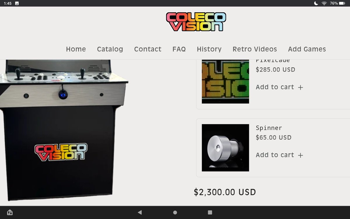 matthewhenzel's tweet photo. Who is this 🚽💩 made for?? ColecoVision "arcade cabinet" for only $2,300.00 USD! Don't worry, it comes with a 16:9 wide screen display...for reasons.. And 40 CV roms. What a deal! 😂 #ColecoVision #FreeTShirt #16by9 https://t.co/tnQJIZDA0k