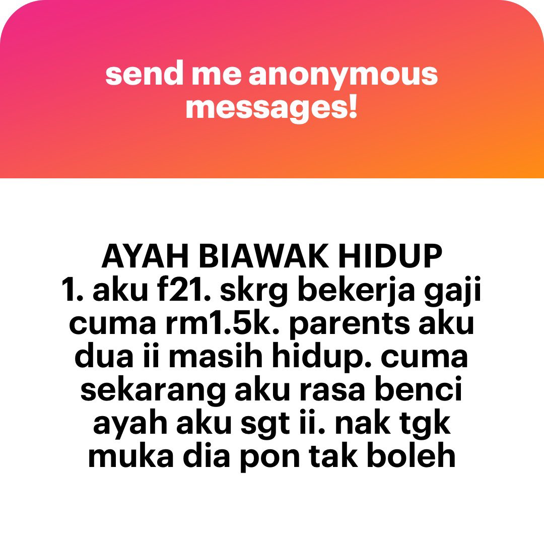 meinmokhtar's tweet photo. Luahan anak https://t.co/lKPfKm7RvP