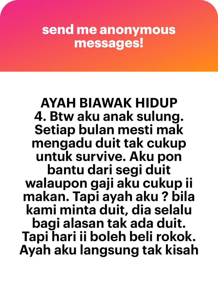 meinmokhtar's tweet photo. Luahan anak https://t.co/lKPfKm7RvP