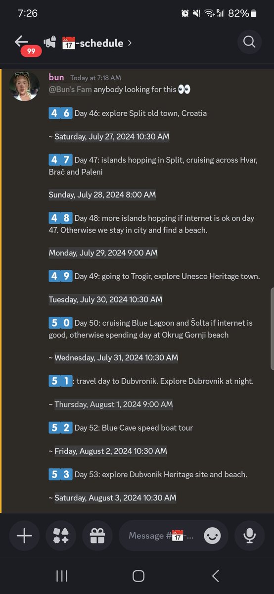 Schedule is up! More details in my cord 🤨 
Join now to check in your timezone.