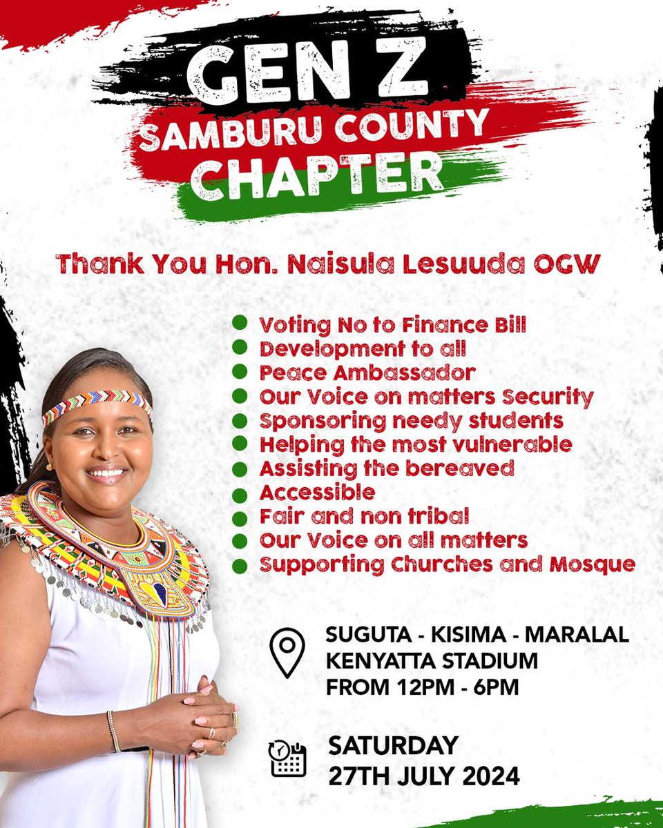 Join us today as we match with the leader we proudly support in Samburu West <a href="/Lesuuda/">Naisula Lesuuda OGW</a>
