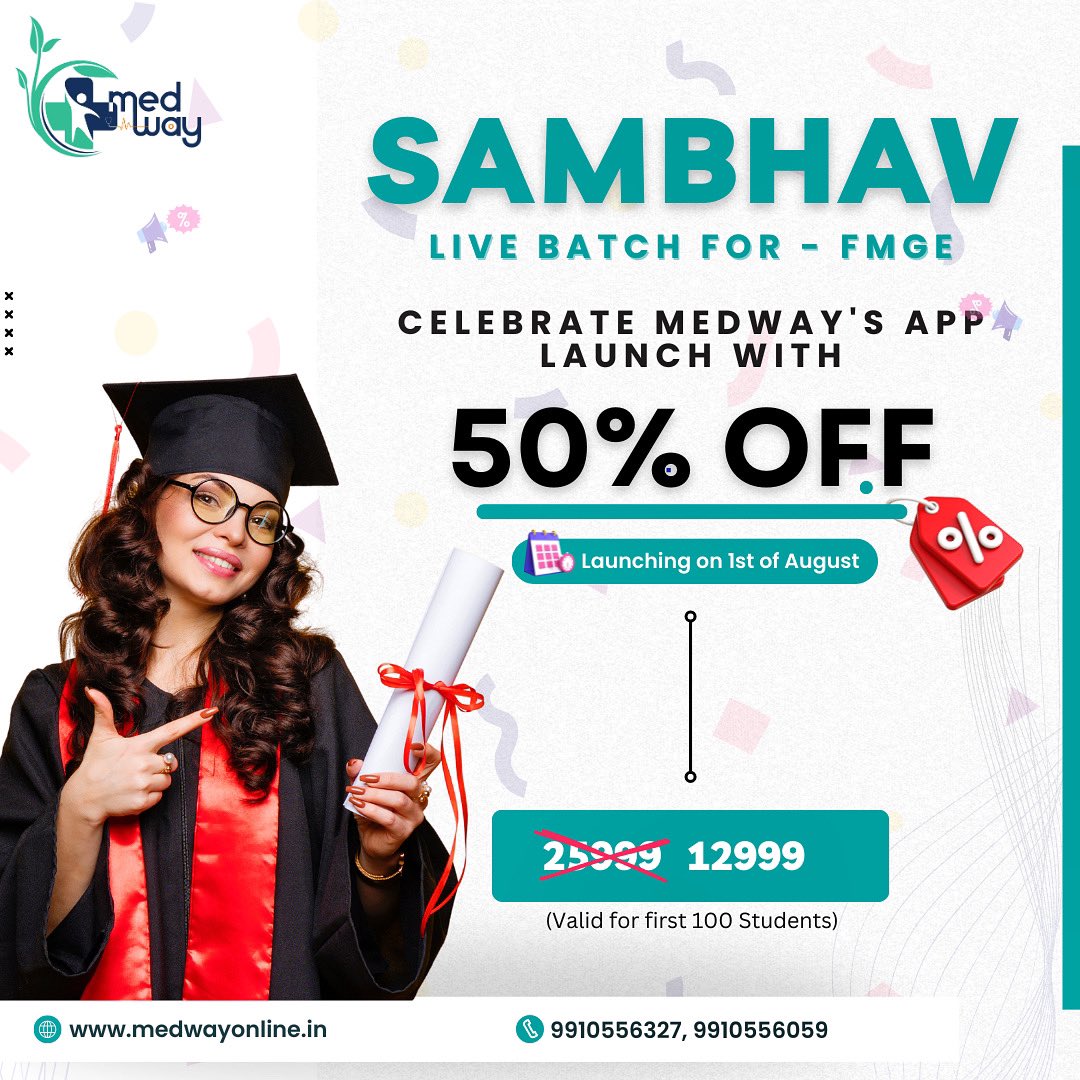Medway_Online's tweet image. 📢The wait is almost over! Get ready to download the Medway App📱and unlock your success in medical entrance exams! We’re offering a special pre-launch discount 🎉 for early adopters! Be the first to know the details by following us closely! 

#MedwayApp #PreLaunchOffer