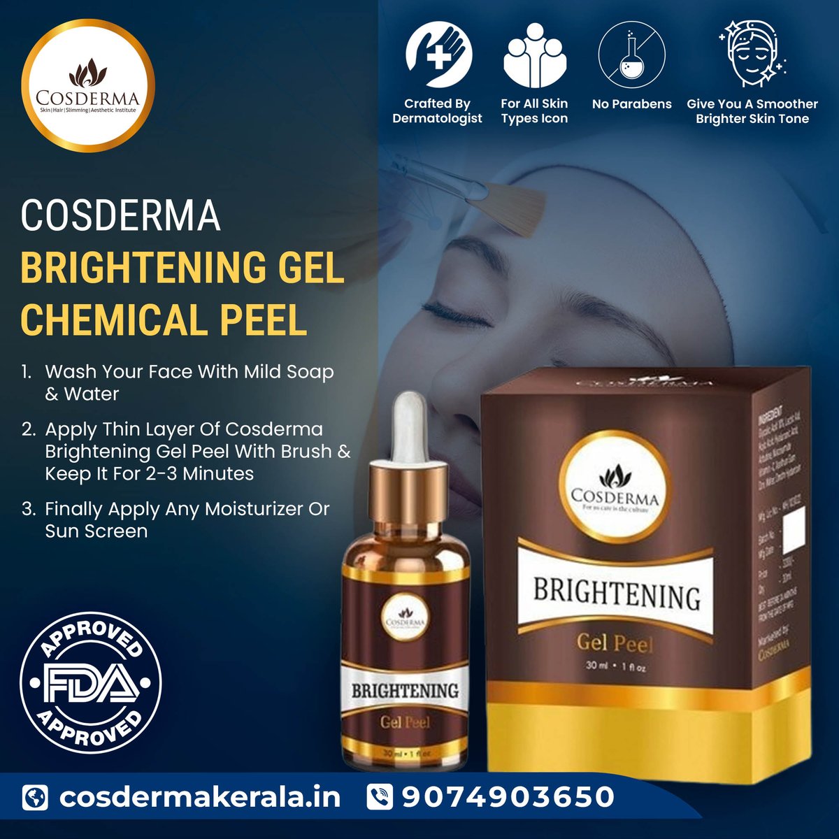 CosdermaKerala's tweet image. 🌟Illuminate your skin with Cosderma Brightening Gel CHEMICAL PEEL! 🌟Achieve a brighter complexion with this gentle yet effective chemical   peel.

🌍cosdermakerala.in

#ChemicalPeel #BrightSkin #ComplexionPerfection #CosdermaInstitute #CosdermaInstituteKerala