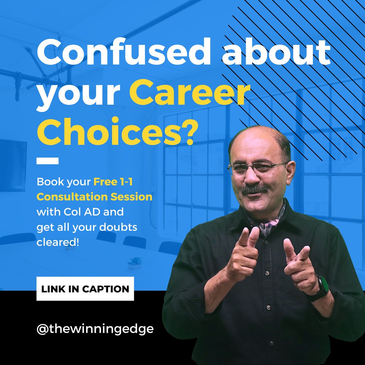 twecareerplus's tweet photo. 🌟 Meet Col Ad - Your Ultimate Career Counsellor! 🌟

The Chief Consultant, Defence at The Winning Edge, Col Ad is a #TEDx speaker, columnist, author, and poet who has served the nation as an army officer for 25 years.

Book your free session by texting #MyCareer to 7300801265 https://t.co/G7mE5Cgs54