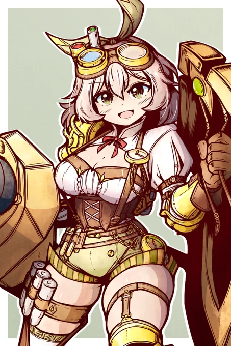 Daily Hazel Fact (23 of 100)Hazel is proficient in metalworking and is pretty good at working with brass, bronze, and bronze-like alloy which is called "Kytheran Alloy".Yep, basically most of her gears are made of bronze.#100hazelfacts 
