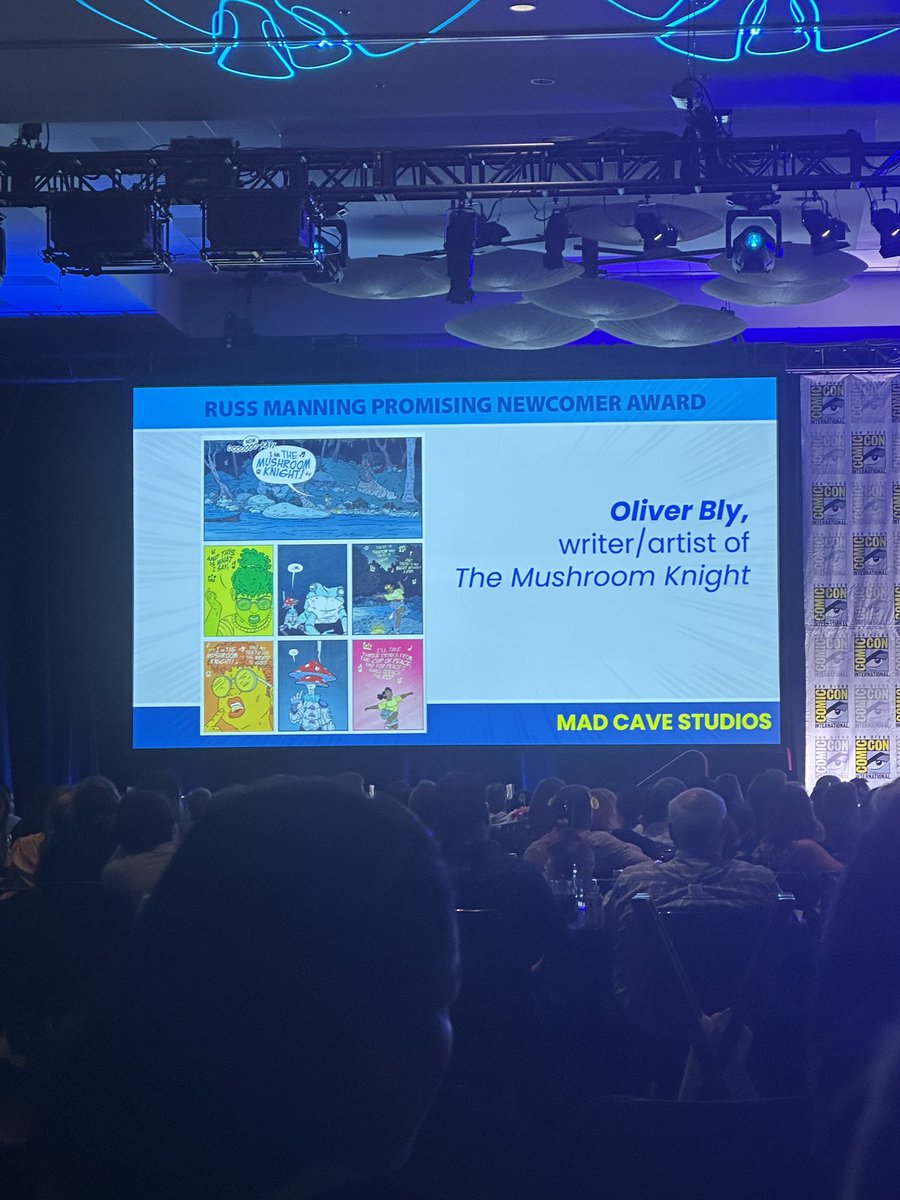 The Russ Manning promising newcomer award goes to…

Oliver Bly

#SDCC #comics #EisnerAwards