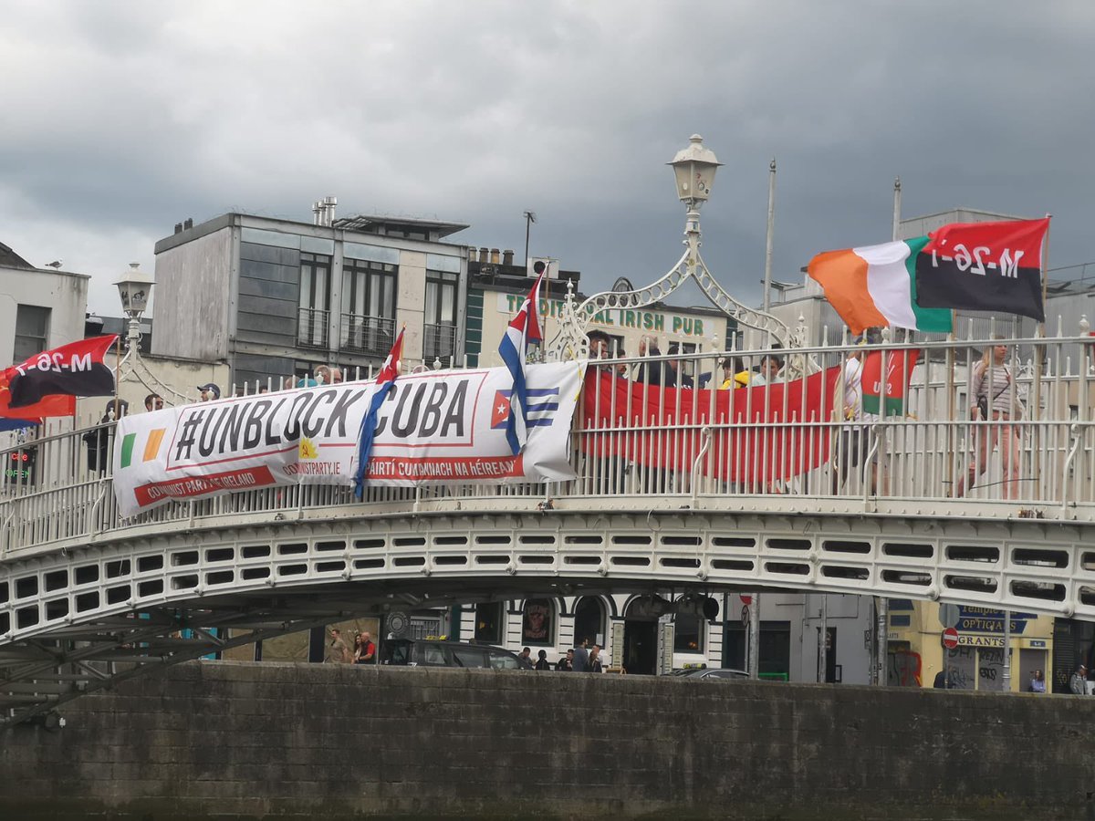 Dublin 26 July 2024. Ireland opposes the illegal blockade on Cuba #UnblockCuba
