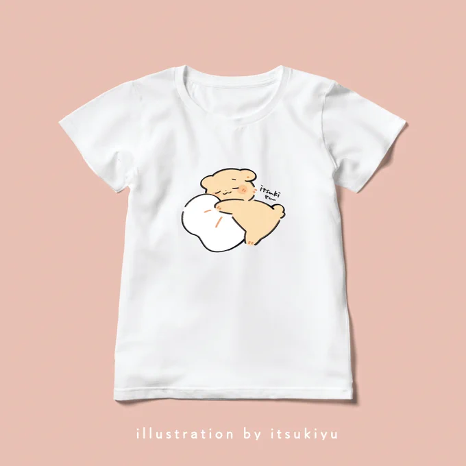 くまちゃんTシャツをつくりました!  レディースサイズ  -もぐもぐ-  -すやすや-   通常サイズ  -もぐもぐ-  -すやすや- 