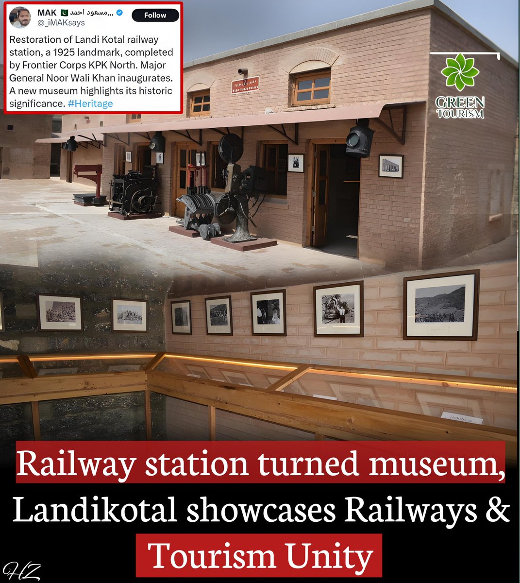 Markhor514's tweet photo. Full steam ahead for sustainable tourism! Landikotal Railway Station's transformation shows railways &amp; tourism can reduce burden &amp; increase excitement #EcoFriendly #GreenTourism #Sustainability #ProgressOverPropaganda #ออมกรณ์นภัส
#ormkornnaphat #หลิงออม​ #LingOrm https://t.co/JR8bRvjE4R