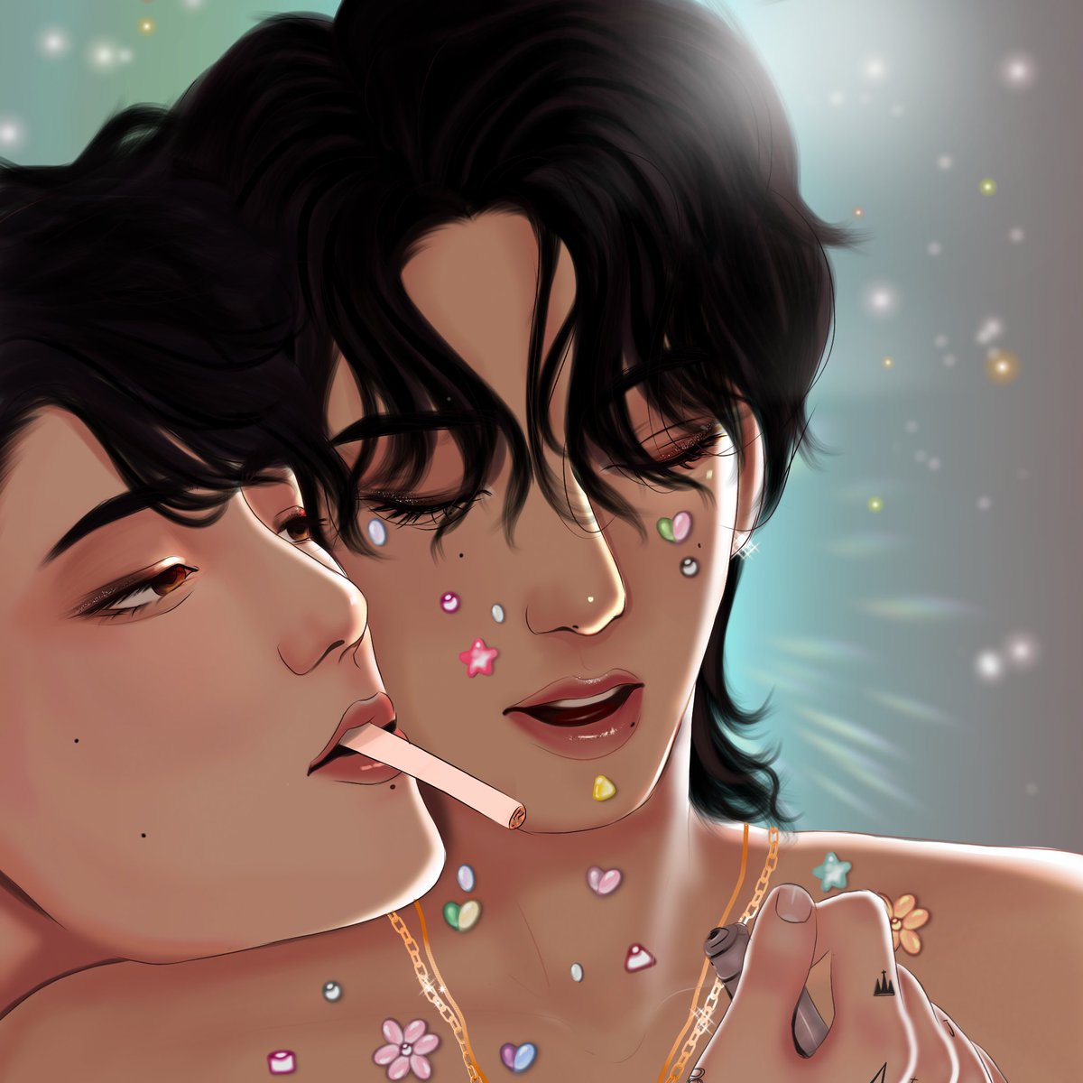 lixfvk's tweet photo. Shining Love 
#taekook https://t.co/riRx4YWalW