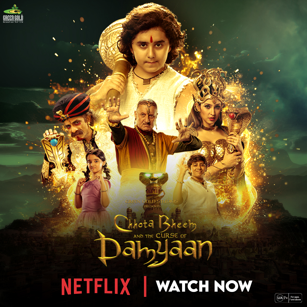 The wait is over! The action-packed adventure movie “Chhota Bheem and the Curse of Damyaan” is on Netflix. Watch Now!

bit.ly/codonnetflix

#ChhotaBheemandTheCurseofDamyaan #Netflix #NowStreaming #CBCOD #ChhotaBheem #SuperHero #GreenGold #WatchNow 

<a href="/RajivChilaka/">Rajiv Chilaka</a> <a href="/AnupamPKher/">Anupam Kher</a>