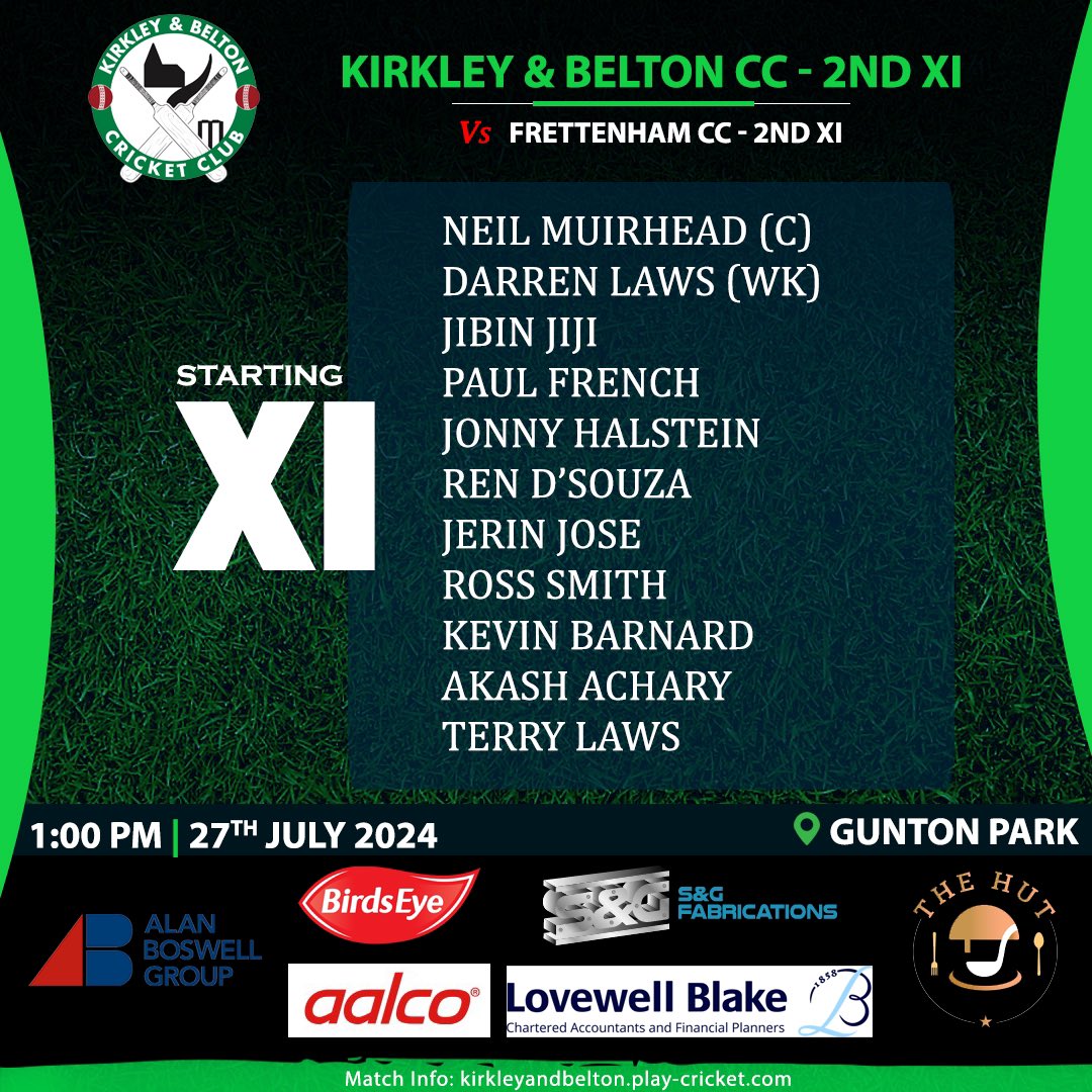 KandBCC's tweet photo. 🏏MATCHDAY🏏

1st XI travel to @HalesLoddonCC 
2nd XI home to @frettenhamcc https://t.co/CwC3twbDBJ