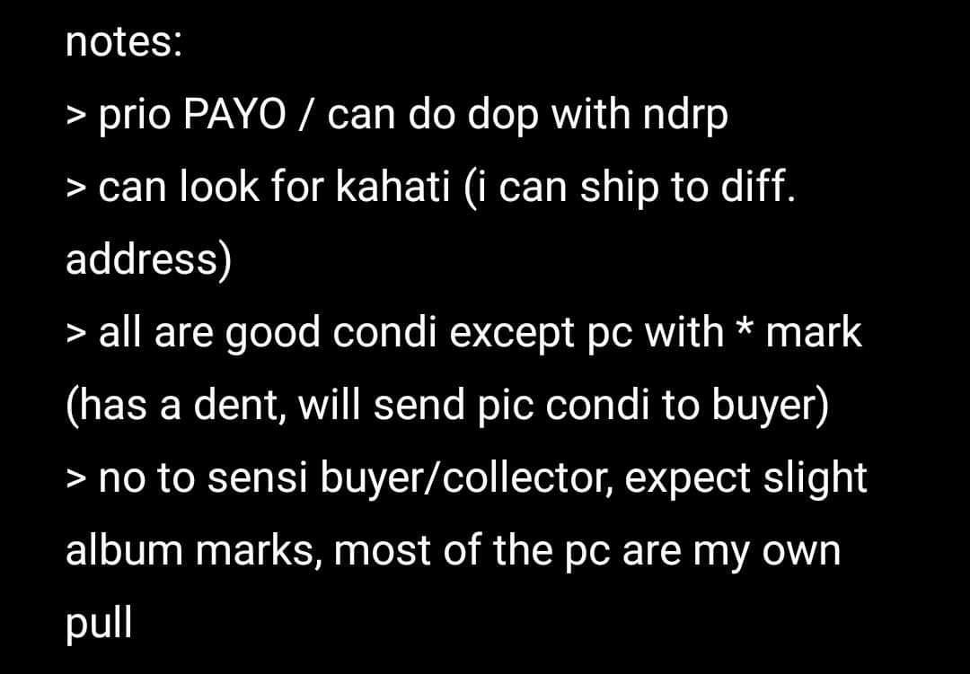 🏷 : #zenrsell

WTS LFB quitting sale
 𐙚 reselling for Blake Bns / twt acc <a href="/bryghter_cart/">bry | quitting sale !!</a> 

TWICE mina album pc per era set
prices on pic + pf + sf
OR TAKE ALL FOR ₱2.4K + sf (free pf)

t. twice album photocards fancy fs feel special ewo b1&amp;2 tol fol rtb cbi myoui mina