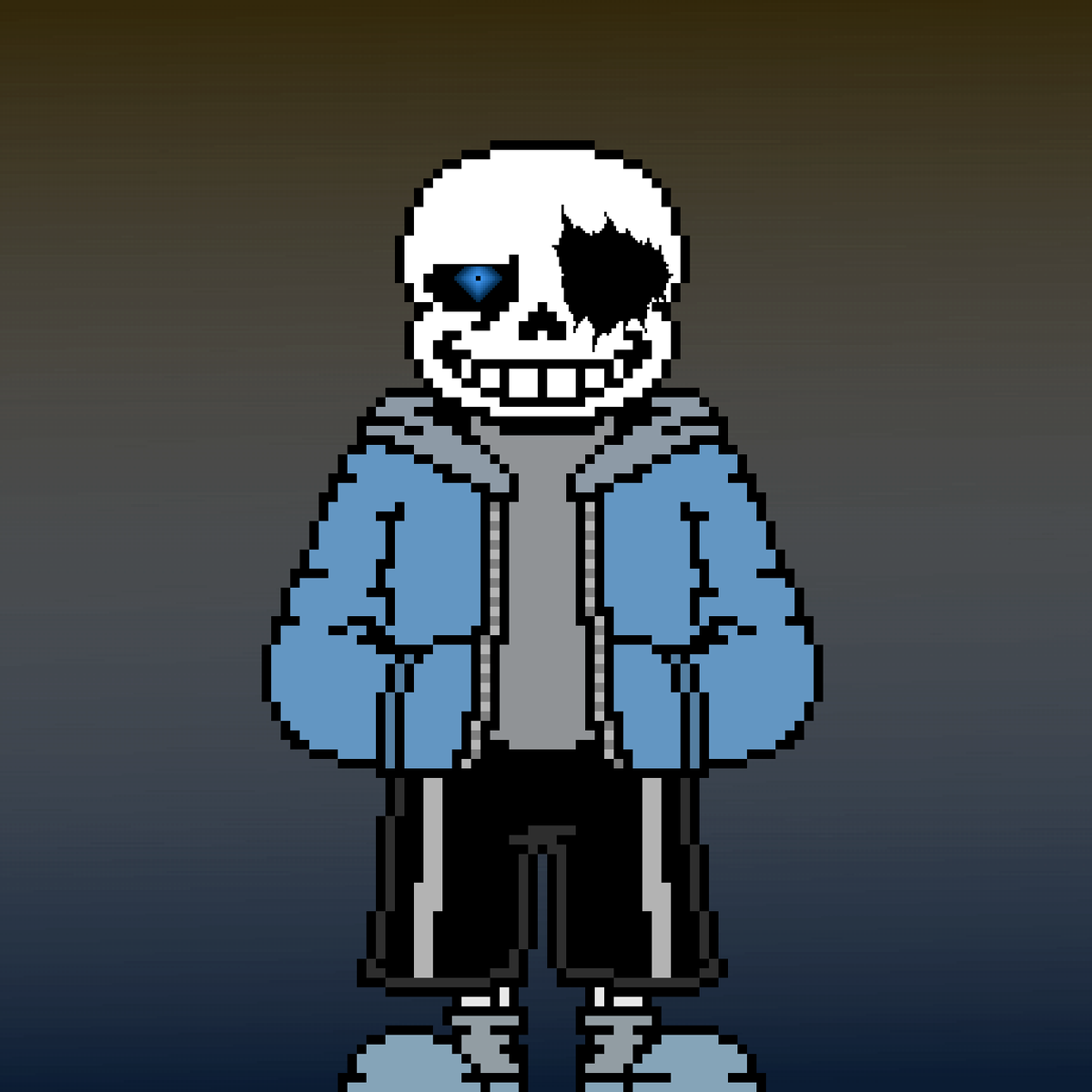 ifoundarock504's tweet photo. Went through some old art while I couldn't sleep and found old attempts at Axetale Sans' sprites. For the first one, I made each pixel 2x2 to try to make a more detailed shattered socket. Honestly, I'm really happy with the progress I've made. #axetale #sans #undertaleau https://t.co/s2D8s1l6Id