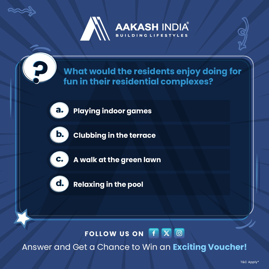 🎉🏡 Ready to kick off our contest? It's time for Question 1! 🏡🎉
Drop your answer in the comments below with the hashtag #AakashLifestyle and don't forget to tag 3 friends!

#ContestAlert #WinRewards #DiscoverJamshedpur #Aakashindia #Aakashindiaprojects #ContestAlert