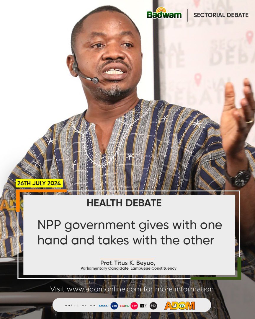 Yesterday, I represented the great NDC at the sectorial debate on health on Adom TV/FM.