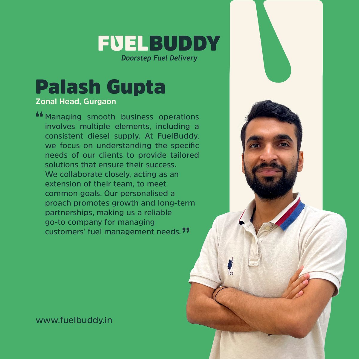 FuelBuddy_india's tweet image. Consistent diesel supply, a personalised approach, and long-term partnerships - that&apos;s FuelBuddy. We&apos;re committed to making your fuel management hassle-free. 

#FuelBuddy #CustomerCentric #DieselSolutions