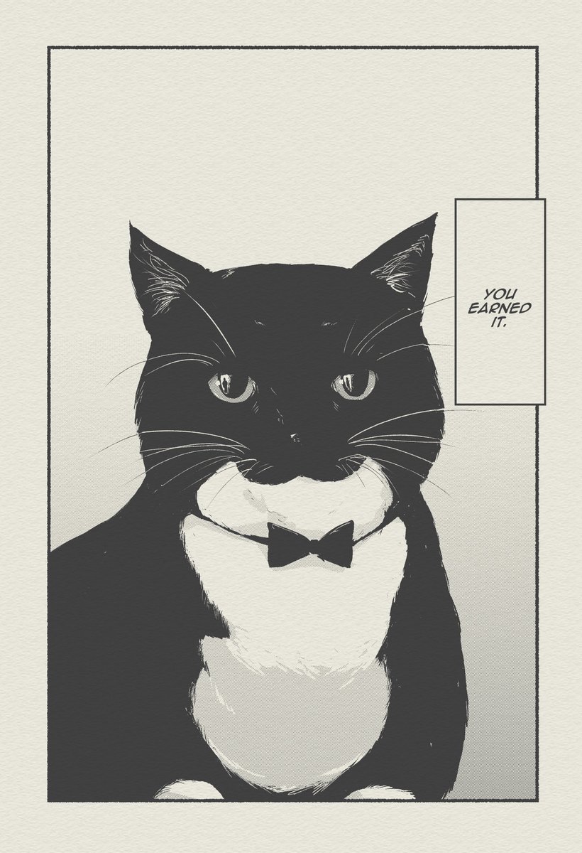 tyronestash3's tweet image. tuxedo cat
