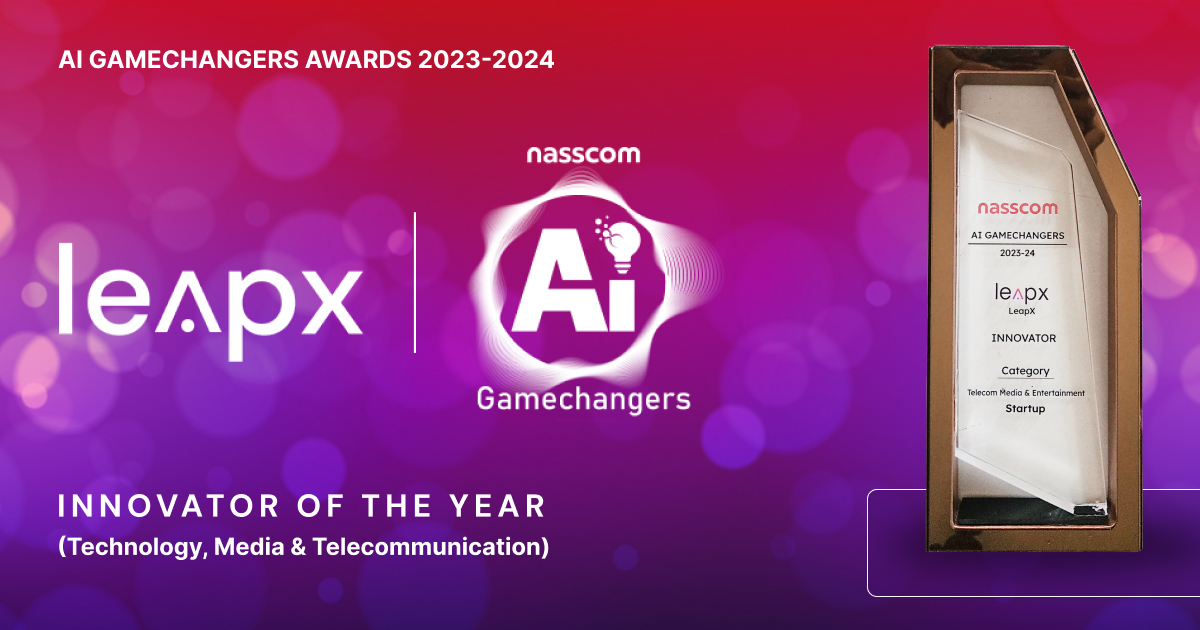 leapx_ai's tweet photo. LeapX clinched the @NASSCOM AI Gamechanger Award 2023-24! 🏆Our AI-driven platform is revolutionizing advertising—smarter,faster and more impactful. Huge thanks to our amazing team, clients, and partners.Future is now #LeapX #NASSCOM #AIGamechanger #Innovation #AI #TechExcellence https://t.co/X6CMcyrxfK