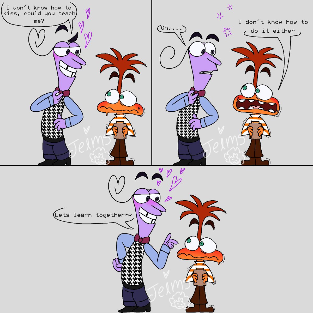 Jeims_theslime's tweet photo. No sΓ© besar, ΒΏMe enseΓ±as?
#insideout2 #InsideOutfanart #insideout #InsideOut2anxiety #fearinsideout #ANXIFEAR #fearxanxiety #anxietyxfear https://t.co/H7302v0sVq