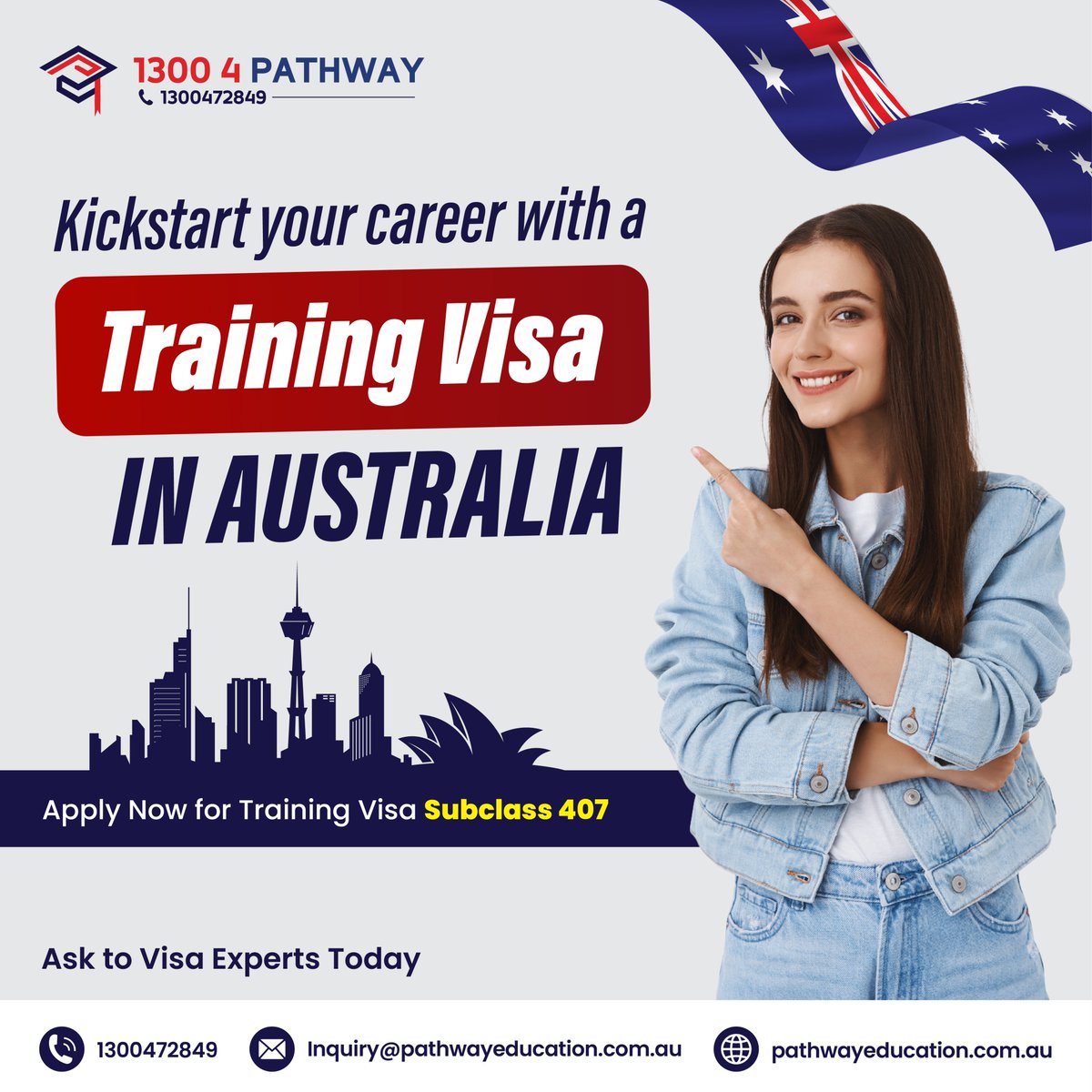 pathway_edu_au's tweet image. 🚀 Kickstart your career in 🇦🇺🇦🇺Australia!
✅Apply for the Training Visa Subclass 407

#Trainingvisa #CareerOpportunities #Subclass407 #VisatoAustralia #Migration #visaservices #migrationagent #migrationserviceinmelbourne #immigration #migrationservice