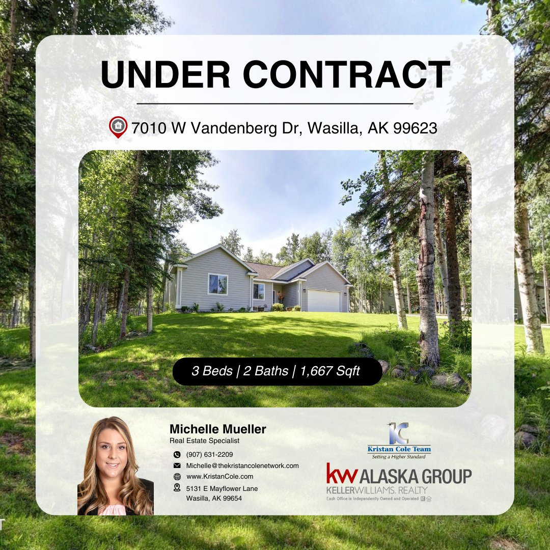 KristanColeTeam's tweet photo. Our buyer’s offer for this home in Wasilla has been accepted!

Selling or buying a home? Call Michelle Mueller at!
☎️ (907) 631-2209 
📧 Michelle@thekristancolenetwork.com
🌐 https://t.co/PtLv1GcPGD

Know the value of your home
👉 https://t.co/D4ifkEOSB9

#realestate101 https://t.co/5GirZmXQcv