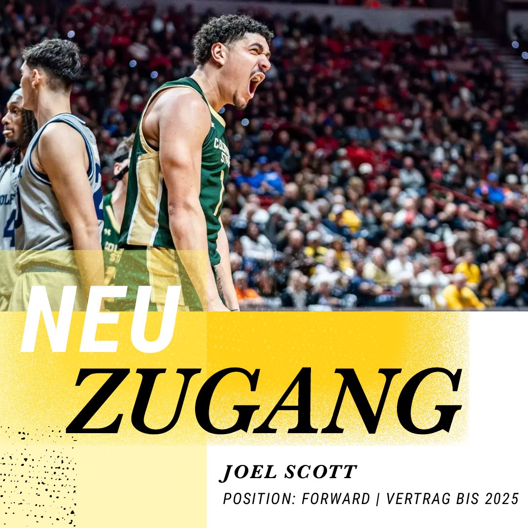 MHP RIESEN Ludwigsburg (@mhp_riesen) on Twitter photo 📝✅ | Power, Leidenschaft und Athletik: Joel #Scott bringt richtig viel mit nach Ludwigsburg, wechselt von <a href="/CSUMBasketball/">Colorado State Men’s Basketball</a> zu uns und komplettiert als Europa-Rookie unsere Big-Men-Fraktion. 💛-lich willkommen, 𝗝𝗦! 📝✅ | Power, Leidenschaft und Athletik: Joel #Scott bringt richtig viel mit nach Ludwigsburg, wechselt von <a href="/CSUMBasketball/">Colorado State Men’s Basketball</a> zu uns und komplettiert als Europa-Rookie unsere Big-Men-Fraktion. 💛-lich willkommen, 𝗝𝗦!