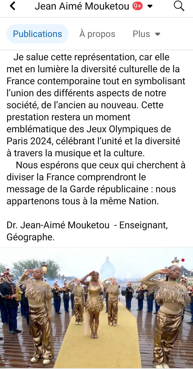 Aya Nakamuraa et la Garde républicaine : une célébration de la France contemporaine.

Un symbole républicain fort : <a href="/AyaNakamuraa/">Aya Nakamura</a> a marqué les esprits en chantant aux côtés de la Garde républicaine lors de la cérémonie d’ouverture des Jeux Olympiques de Paris 2024.
