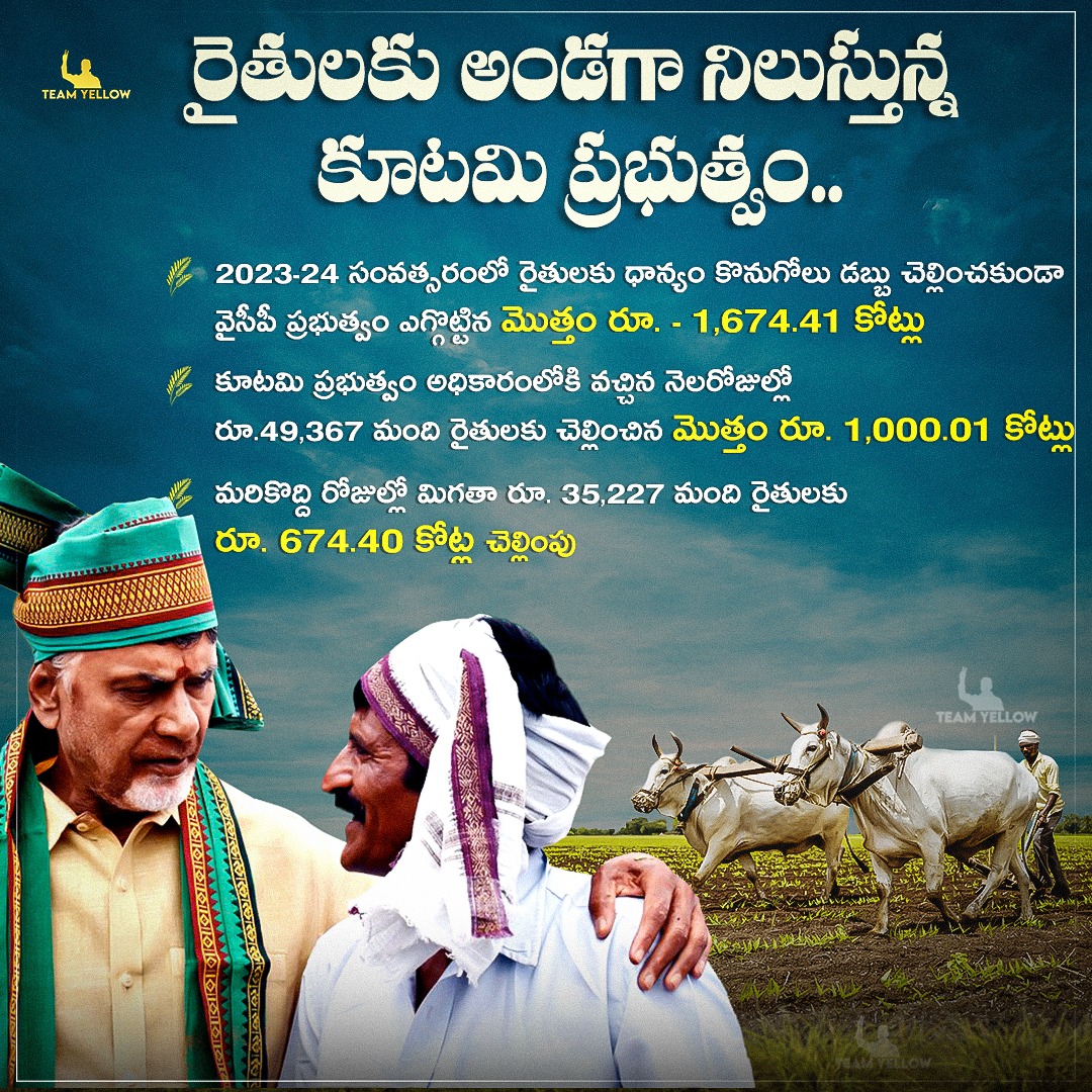 BG_TDPOfficial's tweet image. రైతులకు అండగా నిలుస్తున్న కూటమి ప్రభుత్వం....!

#TDPWithFarmers  
#CBNForDevelopment 
#TeluguDesamParty 
#TeamYellow 
#AndhraPradesh