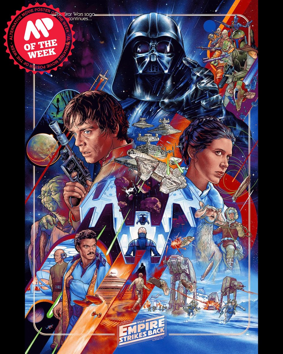altmovieposters's tweet photo. After a short break for our annual summer hols we’re back with a bang! Here’s this weeks AMP OF THE WEEK - the incredible Martin Ansin with The Empire Strikes Back #ampoftheweek #posteroftheweek 👏👏👏 https://t.co/zuxtzv4DWQ