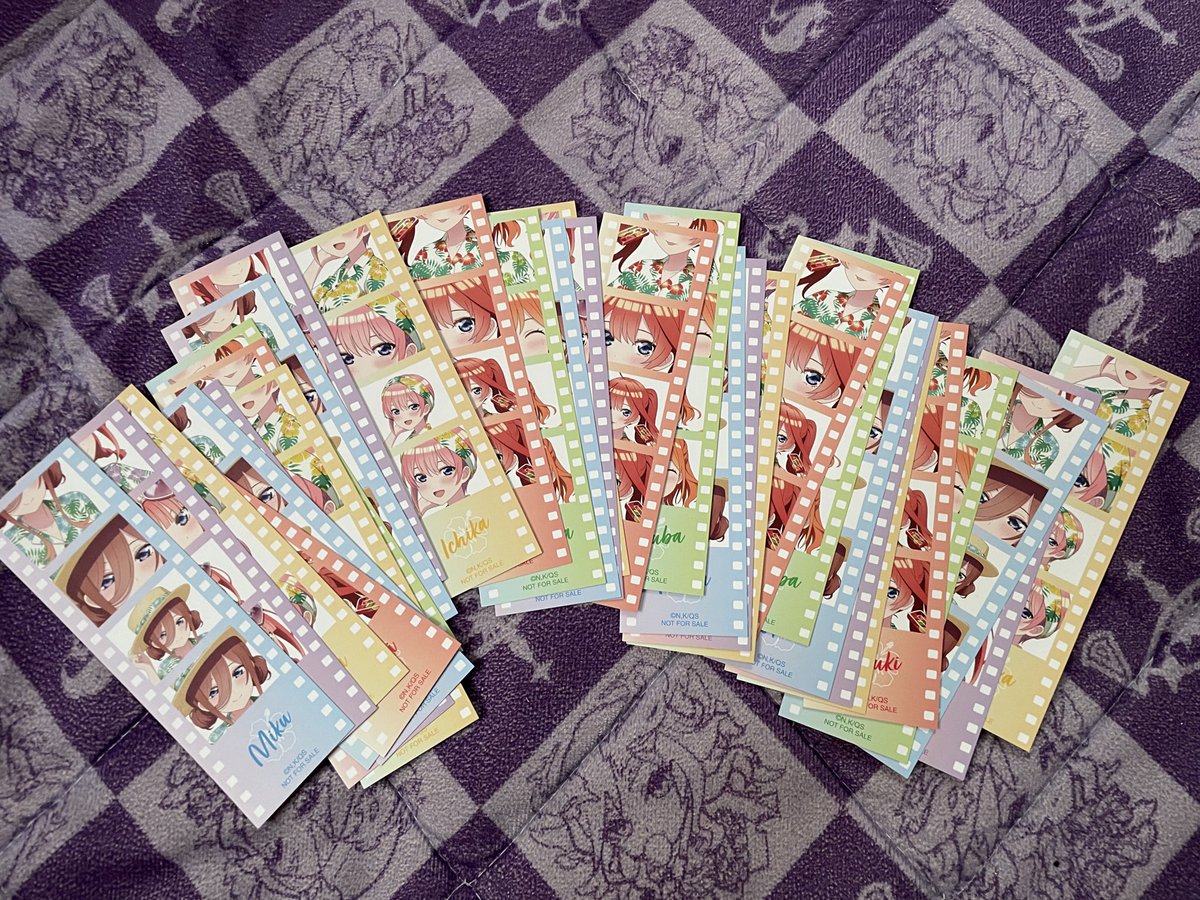 IMATAN_redfive's tweet photo. 特典ー！欲しい方おる？
#五等分の花嫁 
#五等分の花嫁は永遠だよ https://t.co/xwrTIJFffH