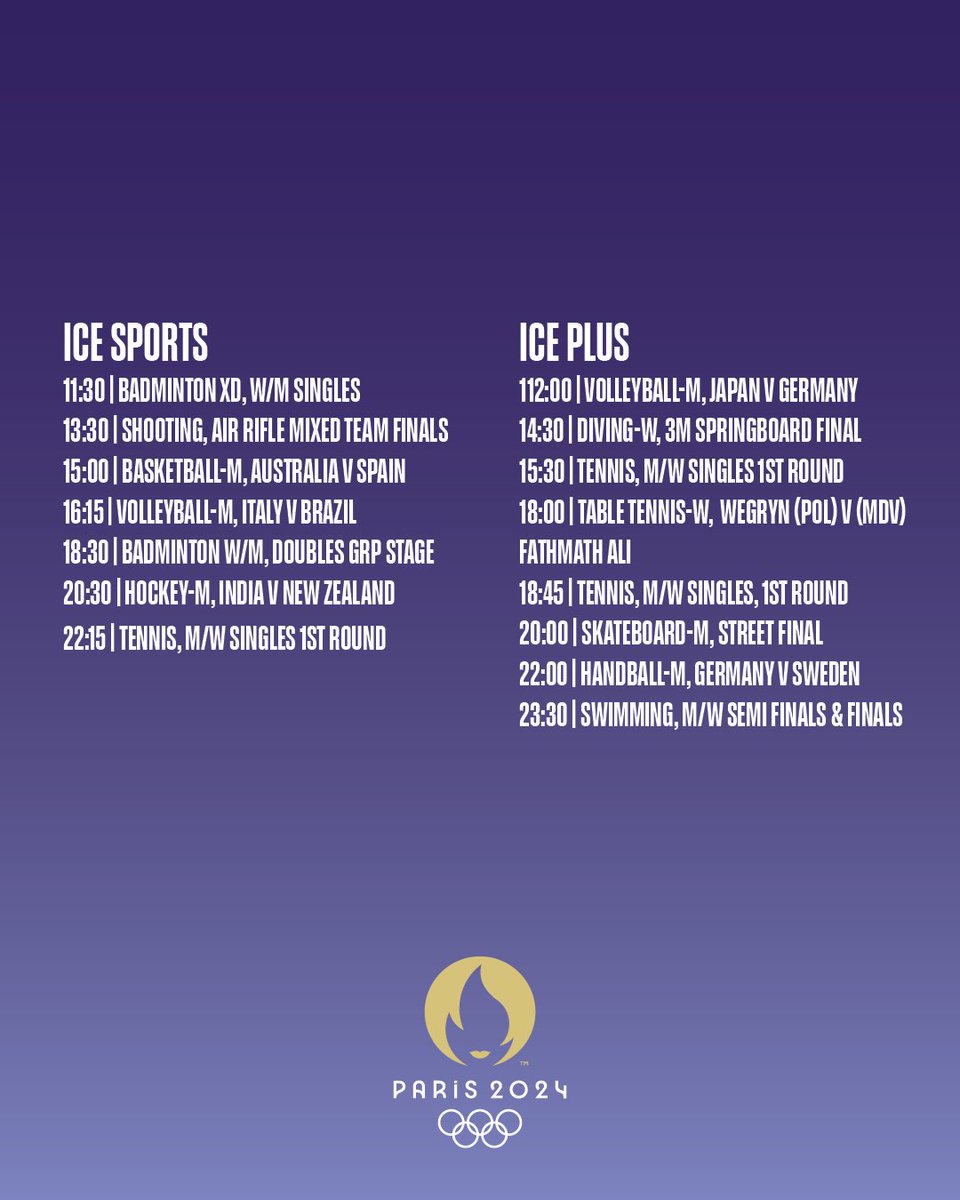 ICEmdv's tweet photo. Catch the excitement of the Olympic Games live on Ice TV! Stay tuned for every thrilling moment and unforgettable victory.
Watch only at ICE PLUS & ICE SPORTS 📺
#IceTV #olympics https://t.co/E6Cr8fPCu1
