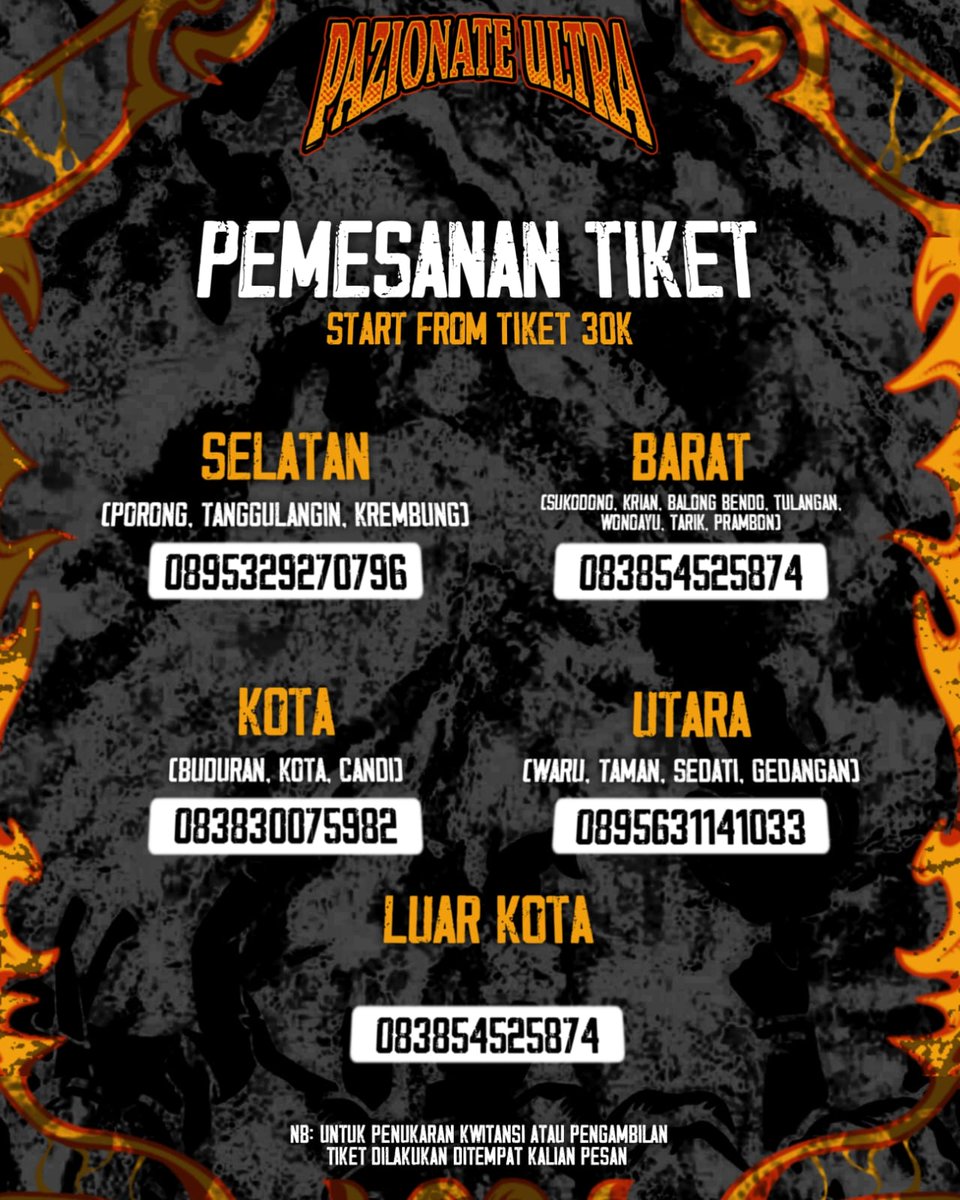 Yang tanya beli tiket dimana?
Nih, silahkan diserbu saja yaa. 🔥🔥🔥

Sampai jumpa di lantai dansa!

#CurvaDelta1989 #PazionateUltra