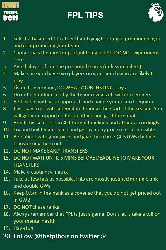 FPL_Hacks's tweet photo. Before the new #FPL season starts, @OfficialFPL fans are always looking for the best ways for possible information to stay ahead. 

At #FPLHacks we always got you. We are always looking for the best “hacks” for you. 

Introducing @thefplbois tips on how to develop your team. https://t.co/8xuj87zKlZ