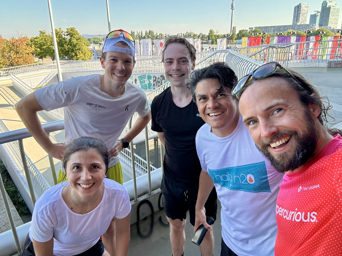 pa_friedrich's tweet image. That's a wrap on #runconference at #ICML2024, with a dip in the Danube to top it off. Thanks to @j_foerst and @pcastr for getting us going morning after morning!