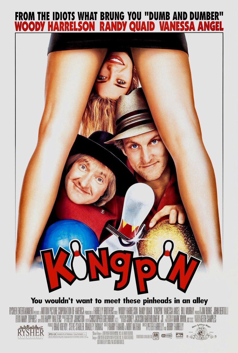 FilmNewsNos's tweet photo. 🎬MOVIE HISTORY: 28 years ago today, July 26, 1996, the movie ‘Kingpin’ opened in theaters!

#WoodyHarrelson #RandyQuaid #VanessaAngel #BillMurray #RobMoran #ChrisElliott #ChrisSchenkel #NelsonBurtonJr @farrellybros https://t.co/b2350ZaLWK
