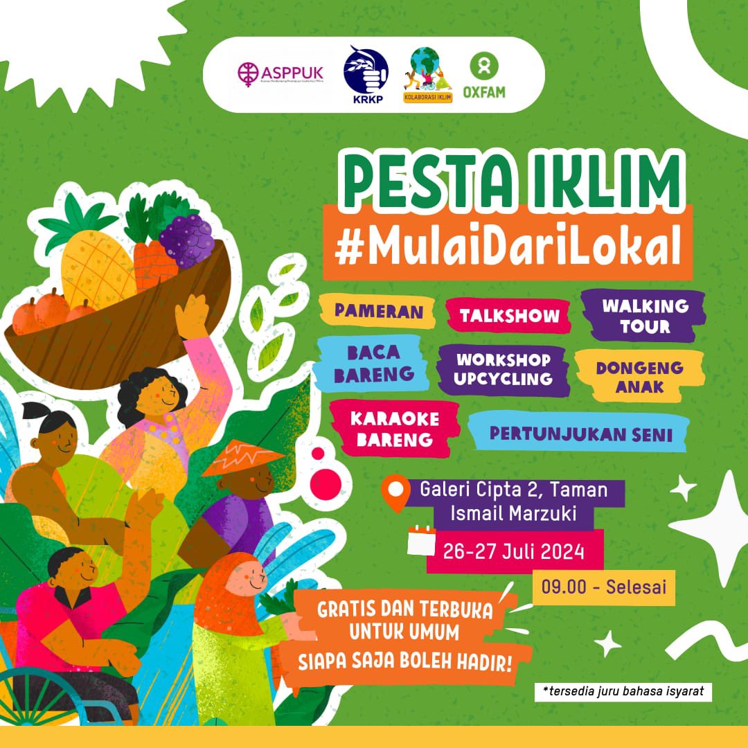 Yang masih belum sempat mampir, ayok merapat ke Taman Ismail Marzuki! Pesta Iklim #MulaiDariLokal masih disini, dan masih banyak kegiatan yang teman-teman bisa ikuti. Yuk ditungguuuu💚🌏😆

<a href="/krkp_id/">KRKP Indonesia</a> <a href="/asppuk/">ASPPUK</a>