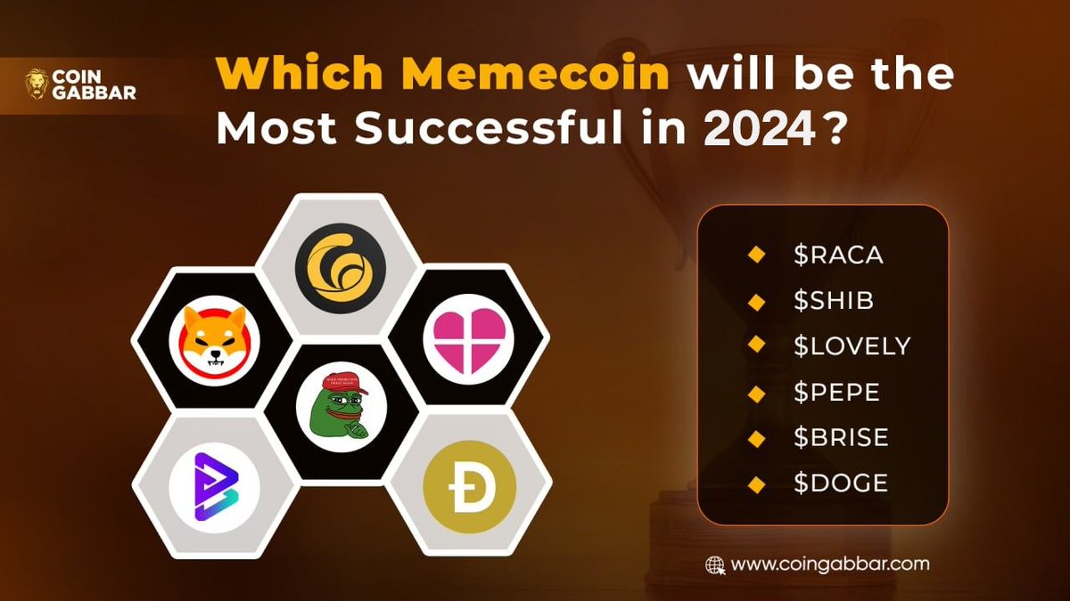 Which Memecoin will be the most successful in 2024? 🚀

▶️ $RACA <a href="/RACA_3/">RACA</a> 
▶️ $SHIB <a href="/Shibtoken/">Shib</a>
▶️ $LOVELY <a href="/Lovely_finance/">Lovely_finance</a>
▶️ $PEPE <a href="/pepecoineth/">Pepe</a>
▶️ $BRISE <a href="/bitgertbrise/">Bitgert - $BRISE</a>
▶️ $DOGE <a href="/dogecoin/">Dogecoin</a> 

<a href="/Bitgert_Us/">Brise.US 🇺🇲</a> #RACA #shibainu #lovelyinu #pepecoin #brise #bitgertbrise #dogecoin #memecoin