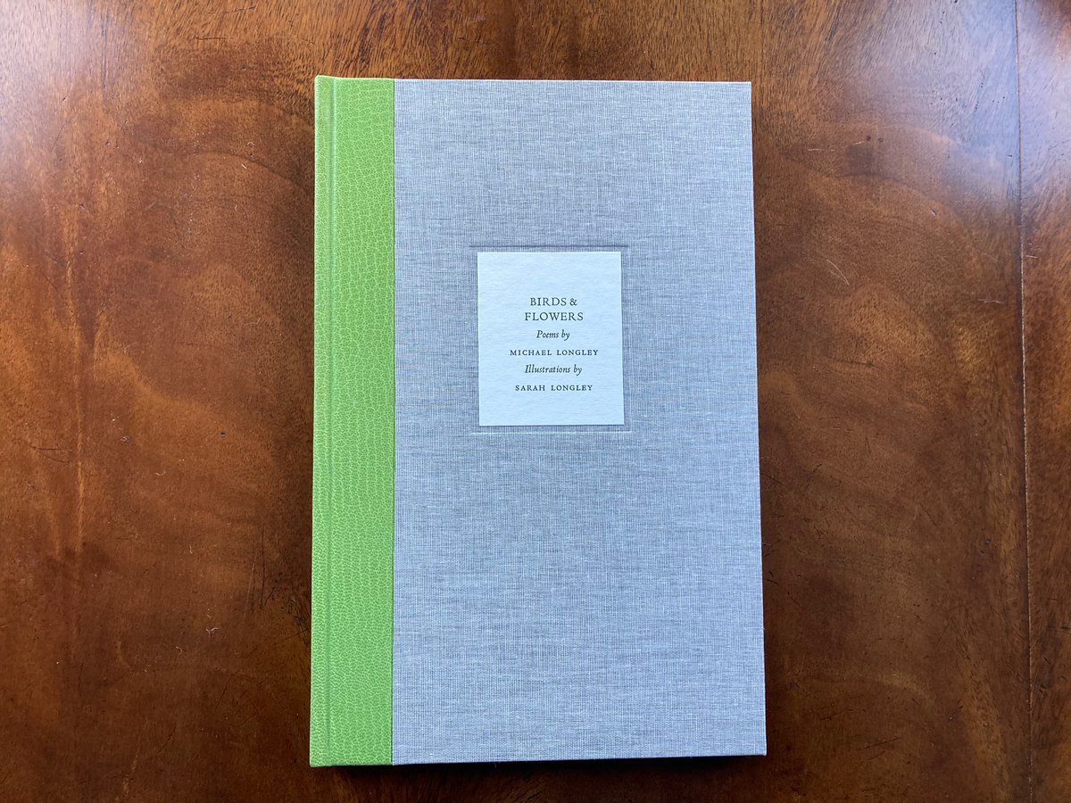 FinePress's tweet photo. It's Michael Longley's 85th birthday today. I've published 6 books of Michael's and a number of broadsides all with illustrations by Sarah Longley. I always say that working with Michael and Sarah has been the best thing I've ever done. https://t.co/LrUzsNByXI