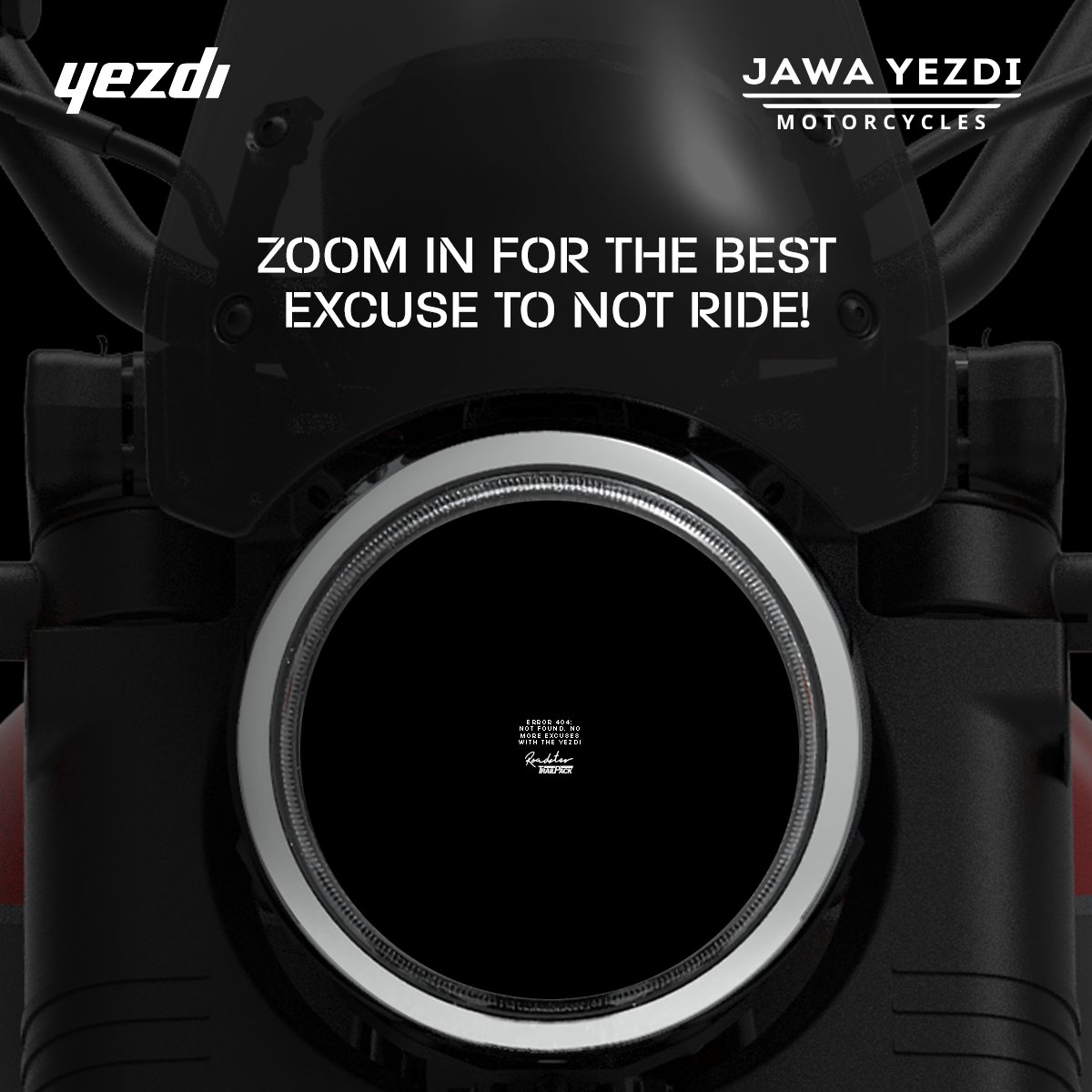 yezdiforever's tweet photo. Zoom in to find your last excuseโฆand wave it goodbye.
#YezdiForever #JawaYezdiMotorcycles #YezdiRoadster #RoadsterRetold #MadeofMotorcycling #RidingSeason #TrailPack https://t.co/z8VvpSdCAT