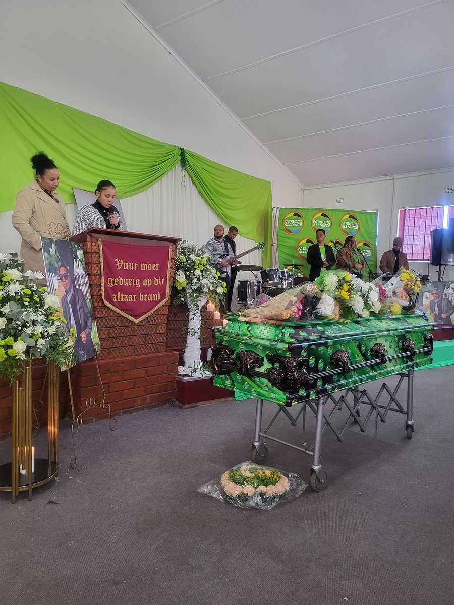 We <a href="/OnsBaizaNie/">Patriotic Alliance</a> are again in Kimberly, paying tribute and bidding farewell to a young patriot of ours, Cavino Mathews, who died in the same car accident that claimed the life of Kayla Nuzay Booysen, another young patriot of ours, who we buried two weeks ago. "Death be NOT Proud"