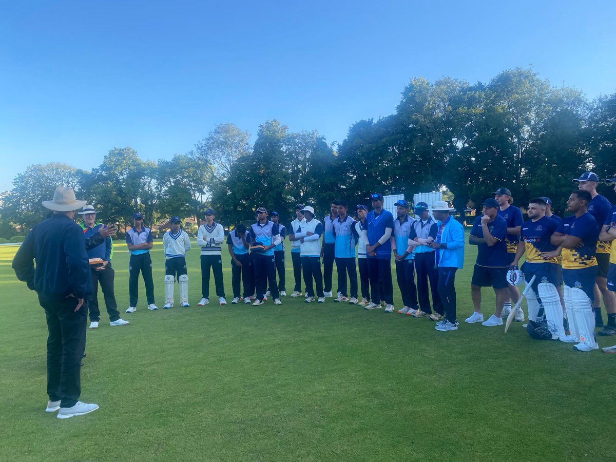Highfield_CC's tweet photo. Super evening last night hosting the touring Dilip Vengsarkar XI. Highfield fell a few runs short of the Indian sides 176. The great man himself was present, still the only non Englishman to score 3 centuries at Lords 👌👏👏 https://t.co/FsSVr5Gvwk