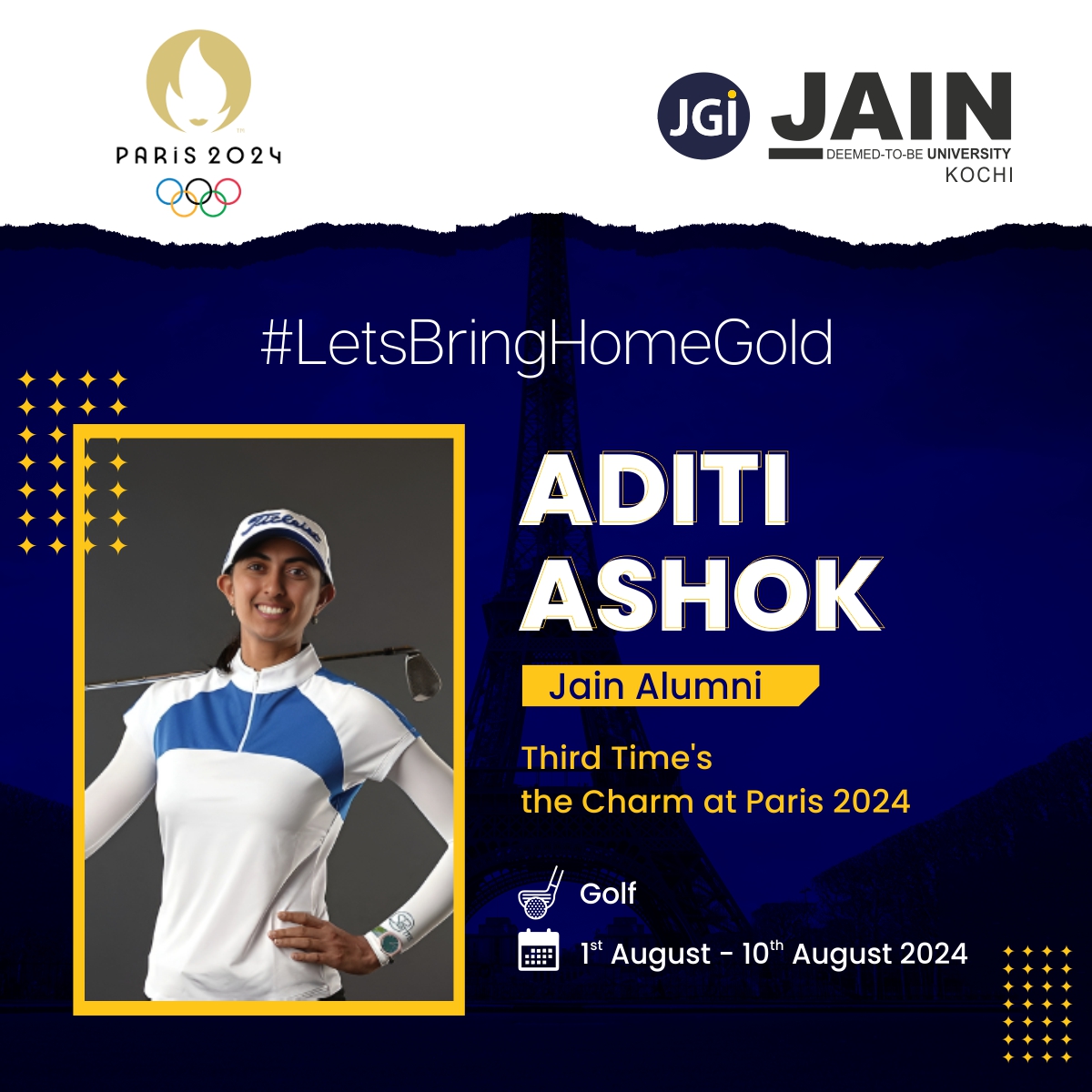 jain_kochi's tweet photo. Our JAINites are all set to clinch Gold for India at Paris Olympics 2024!

We are pleased to announce that six of our esteemed alumni and students will be representing our nation at the Paris Olympics 2024! 

#parisolympics2024 #parisolympics #india #jainuniversity https://t.co/49HsDRrlfE