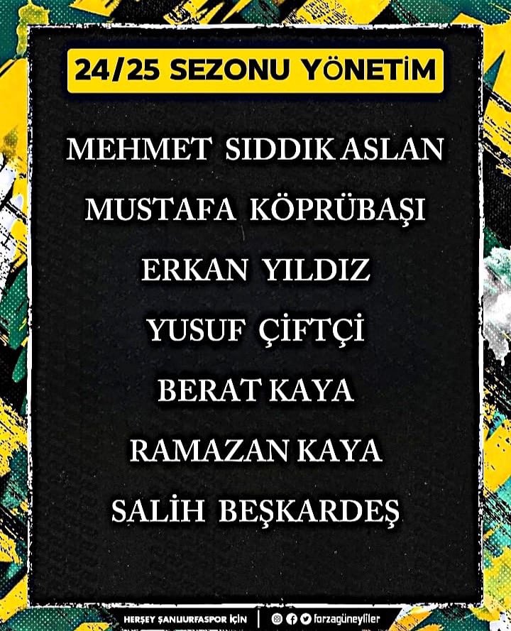 Ya Allah Bismillah..
Her Şey Şanlıurfaspor İçin 💛💚
Grubumuza Ve Camiamıza Hayırlı Olsun.
<a href="/Sanliurfaspor/">Kızılkaya Tarım Şanlıurfaspor</a> <a href="/63urfaspor/">Şanlıurfaspor</a>