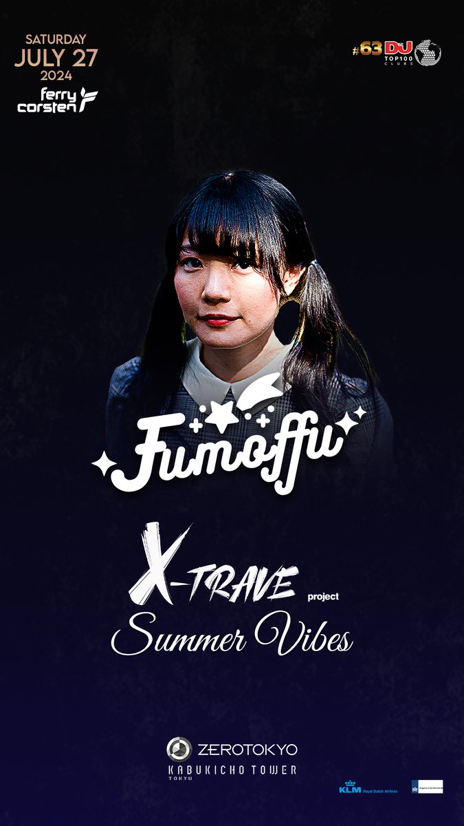 ESSENTIALS_TCPT's tweet image. TRANCE ESSENTIALSのFUMOFFU @dj_fumoffu_tcpt がFERRY CORSTEN来日🇯🇵公演　Z HALLに登場！

2024.7.27（土）
X-TRAVE PROJECT「SUMMER VIBES」feat Ferry Corsten
@ZEROTOKYO_JAPAN

 #ferrycorsten #zerotokyo